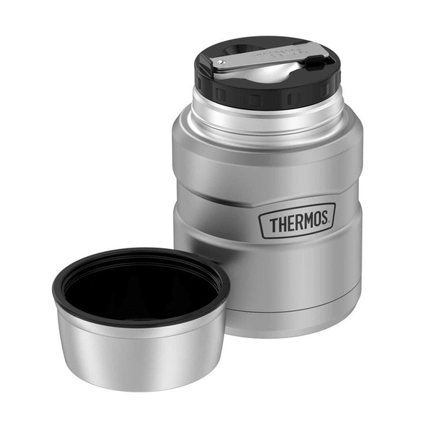 Термос для еды Thermos с ложкой SK3000 MMS стальной, 0,47 л