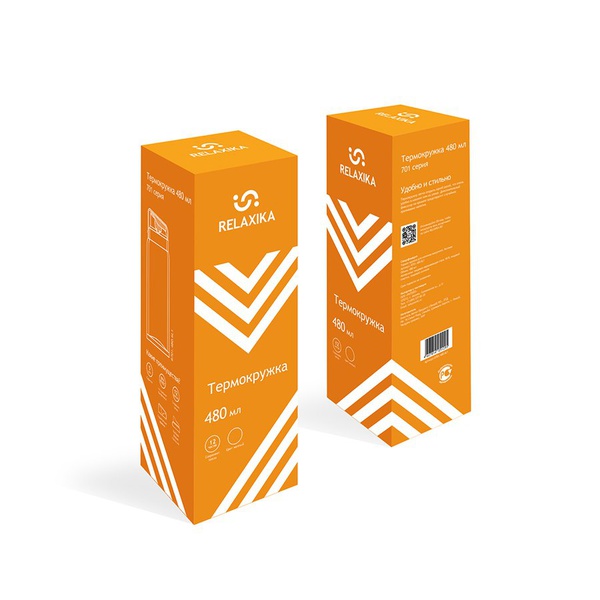 Термокружка Relaxika 701 жёлтый, 0,48 л
