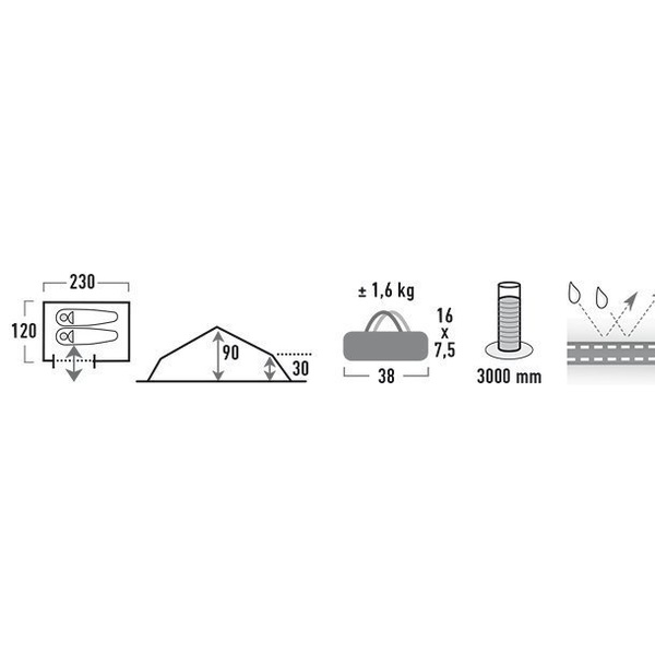 Палатка High Peak Siskin светло-серый/тёмно-серый