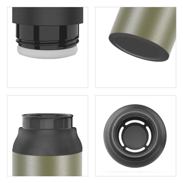 Термокружка ThermoCafe by Thermos TCSB-800SY GR хаки, 0,8 л