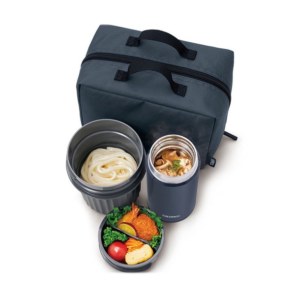 Ланч-набор Thermos JEC-1000 BE тёмно-синий, 0,85 л