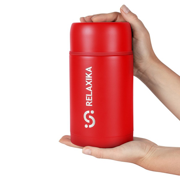 Термос для еды Relaxika 301 красный, 1 л