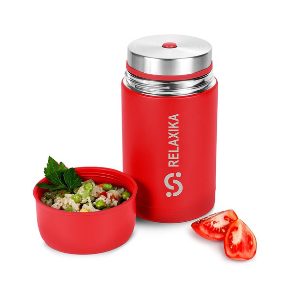 Термос для еды Relaxika 301 красный, 1 л