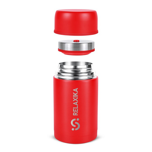 Термос для еды Relaxika 301 красный, 1 л