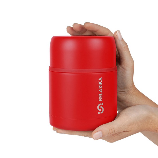 Термос для еды Relaxika 301 красный, 0,5 л