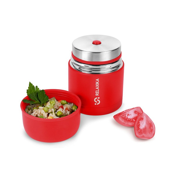 Термос для еды Relaxika 301 красный, 0,5 л