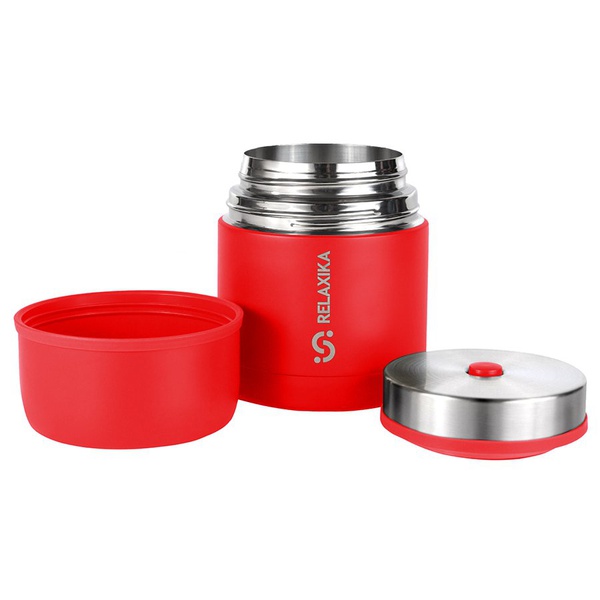 Термос для еды Relaxika 301 красный, 0,5 л