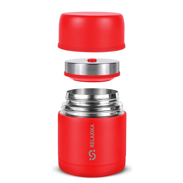 Термос для еды Relaxika 301 красный, 0,5 л