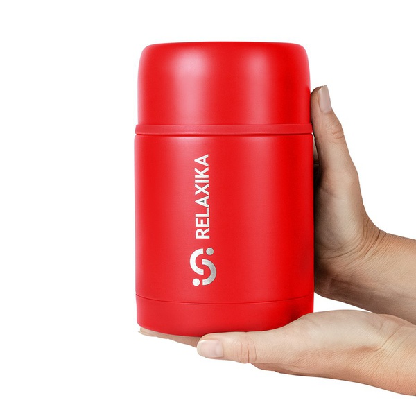 Термос для еды Relaxika 301 красный, 0,7 л