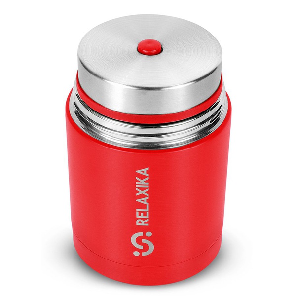Термос для еды Relaxika 301 красный, 0,7 л