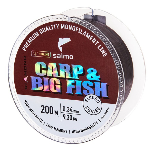 Леска Salmo Diamond Carp & Big Fish Fluoro Coated Dark Brown, 200/034