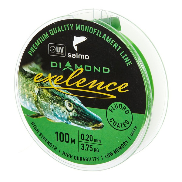 Леска Salmo Diamond Exelence Fluoro Coated Green, 100/020