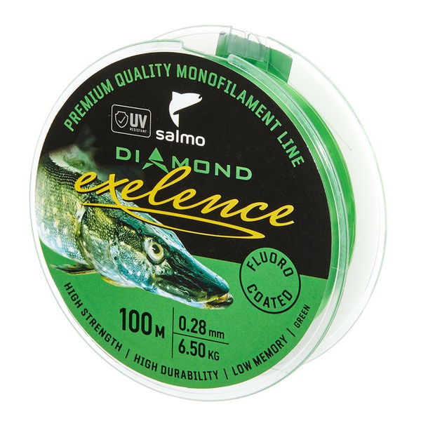 Леска Salmo Diamond Exelence Fluoro Coated Green, 100/028