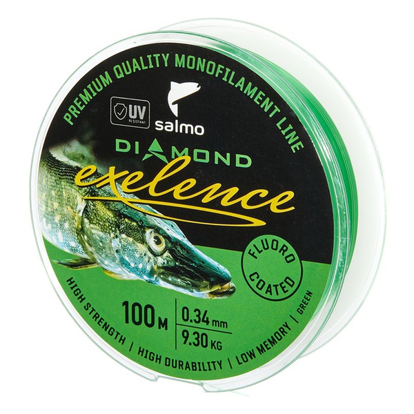 Леска Salmo Diamond Exelence Fluoro Coated Green, 100/034