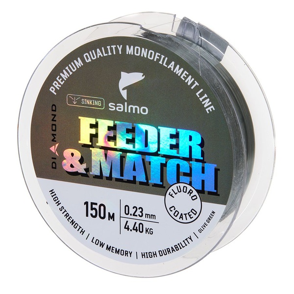 Леска Salmo Diamond Feeder & Match Fluoro Coated Olive Green, 150/023
