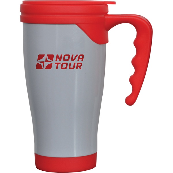 Термокружка Nova Tour Сильвер 400 серый/красный