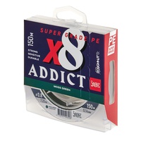Шнур плетёный Lucky John Addict х8 Braid Moss Green, 150/014