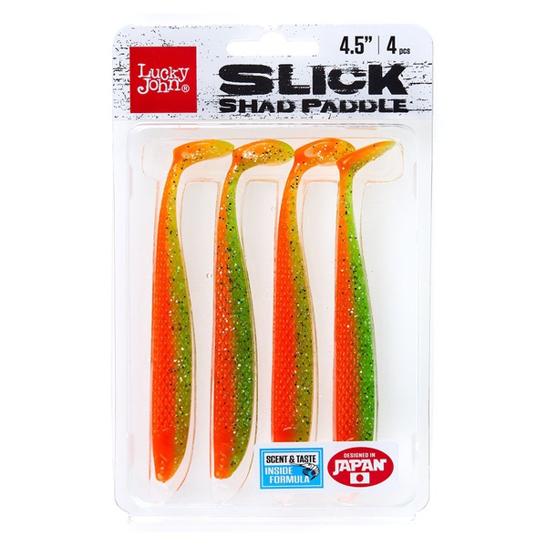 Виброхвосты Lucky John 3D Series Slick Shad Paddle 4.5in (11.4 см) 4шт Z12