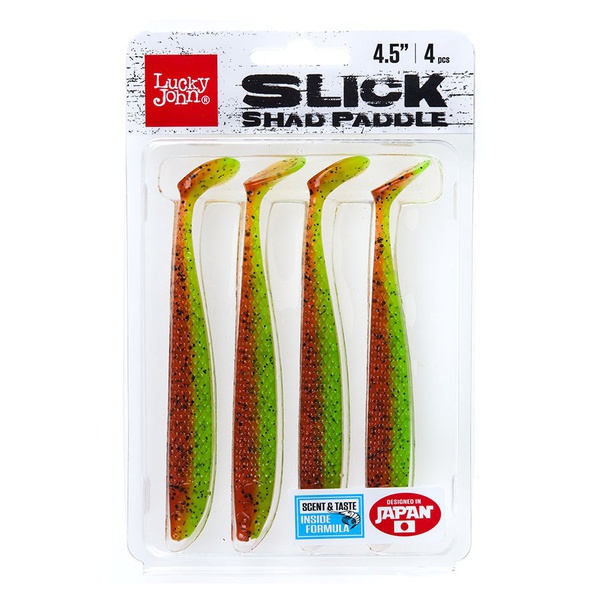 Виброхвосты Lucky John 3D Series Slick Shad Paddle 4.5in (11.4 см) 4шт Z15