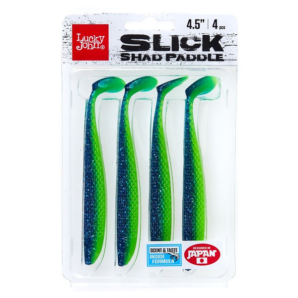 Виброхвосты Lucky John 3D Series Slick Shad Paddle 4.5in (11.4 см) 4шт Z17