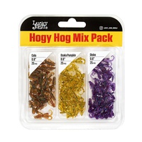 Твистеры съедобные искусственные Lucky John Pro Series Hogy Hog 0,8in (2.03см) Mix Pack/Mix1 75шт