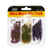 Слаги съедобные искусственные Lucky John Pro Series Ultraworm 1,4in (3.5см) Mix Pack/Mix1 45шт