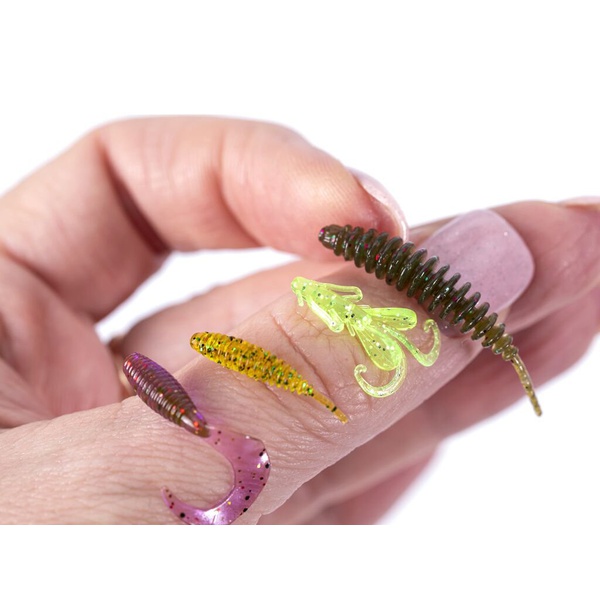 Твистеры съедобные искусственные Lucky John Pro Series Perch Snack Pack 01 Set/Mix Pack