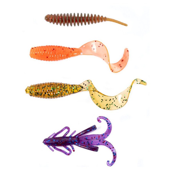 Твистеры съедобные искусственные Lucky John Pro Series Perch Snack Pack 02 Set/Mix Pack