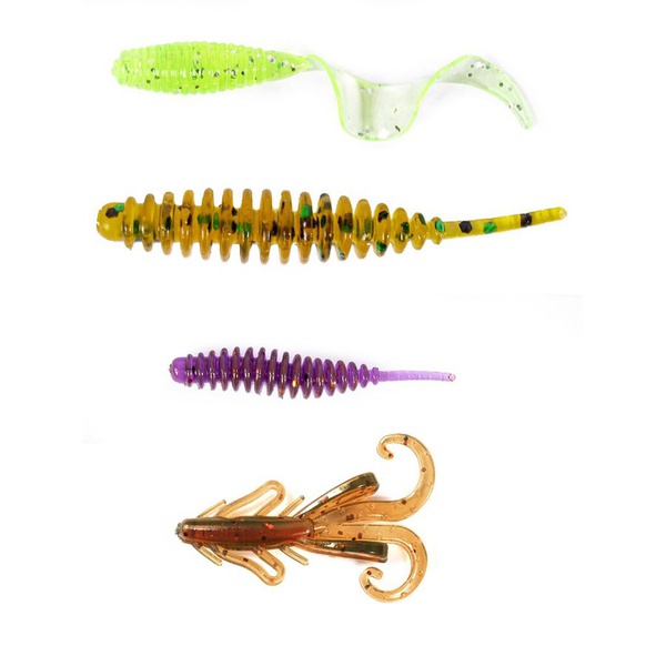 Твистеры съедобные искусственные Lucky John Pro Series Perch Snack Pack 04 Set/Mix Pack