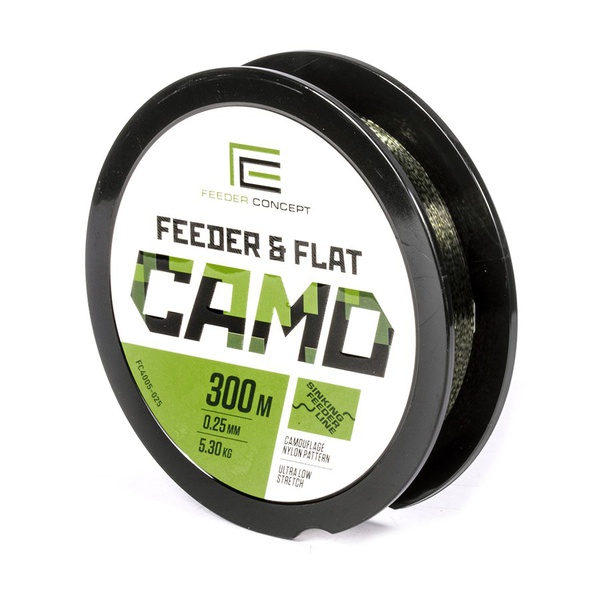 Леска монофильная Feeder Concept Feeder&Flat Camo 300/025