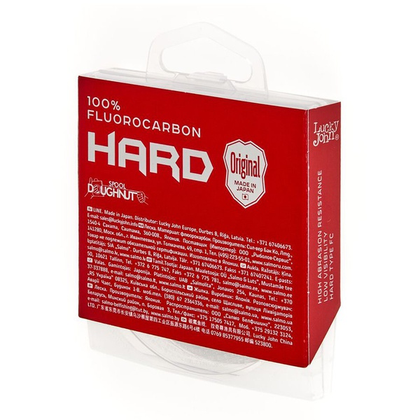 Леска монофильная Lucky John Fluorocarbon Hard 030/037