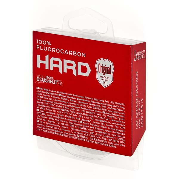 Леска монофильная Lucky John Fluorocarbon Hard 030/040