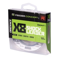 Шок-лидер плетёный Feeder Concept Distance х8 Shock Leader Dark Gray, 100/016