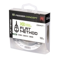 Шок-лидер плетёный Feeder Concept Flat Method х8 Shock Leader Dark Green, 100/020