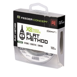 Шок-лидер плетёный Feeder Concept Flat Method х8 Shock Leader Dark Green, 100/035