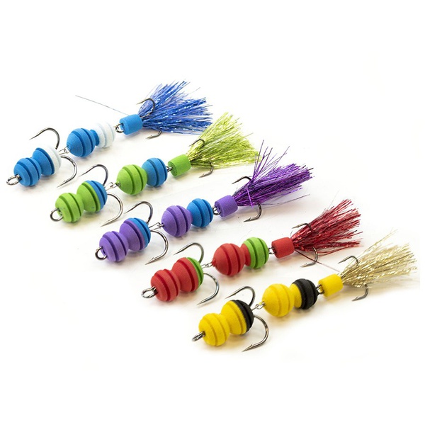 Приманки джиговые Lucky John Pennon Rollerworm 5шт Mix1