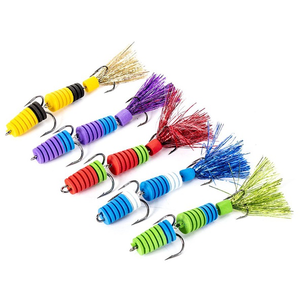 Приманки джиговые Lucky John Pennon Slotworm 5шт Mix1