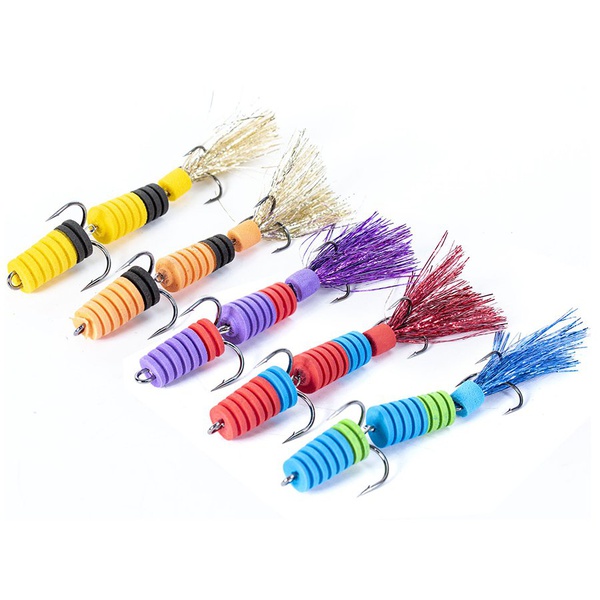 Приманки джиговые Lucky John Pennon Slotworm 5шт Mix2