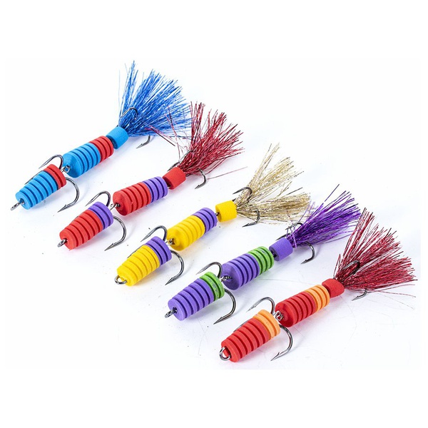 Приманки джиговые Lucky John Pennon Slotworm 5шт Mix3