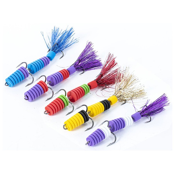 Приманки джиговые Lucky John Pennon Slotworm 5шт Mix4