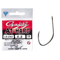 Крючки Gamakatsu A1 LS-2263 Eyed Hooks Black разм. 08 (15шт)