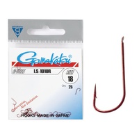 Крючки Gamakatsu LS-1010R Hooks Red, разм. 18 (25шт)