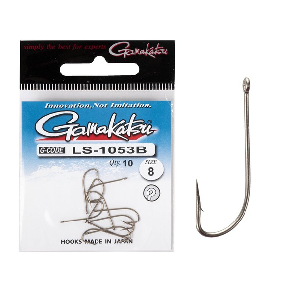 Крючки Gamakatsu LS-1053B New Label Eyed Hooks Bronze разм. 08 (10шт)