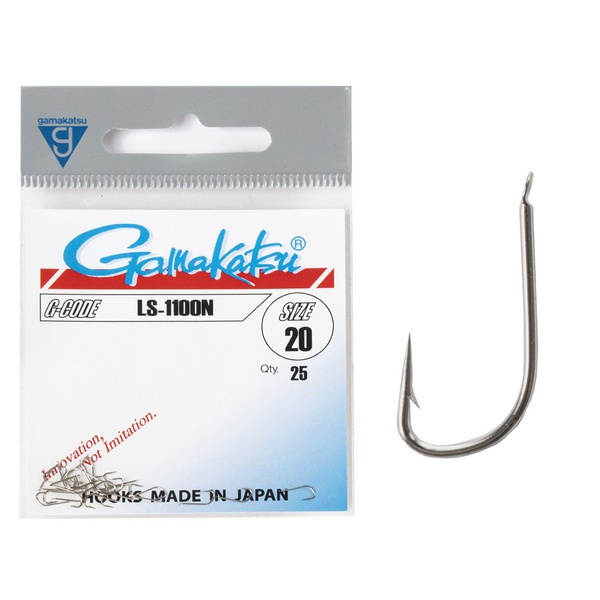 Крючки Gamakatsu LS-1100N Hooks Nickel, разм. 20 (25шт)