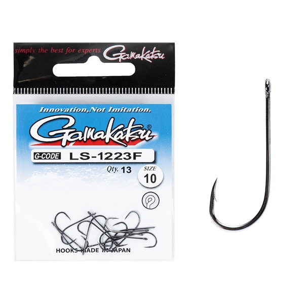 Крючки Gamakatsu LS-1223F New Label Eyed Hooks Black разм. 10 (13шт)