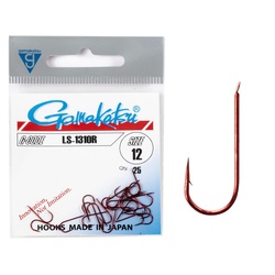 Крючки Gamakatsu LS-1310R Hooks Red, разм. 12 (25шт)