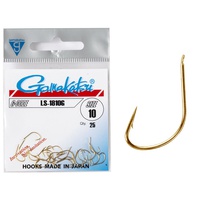 Крючки Gamakatsu LS-1810G Hooks Gold, разм. 10 (25шт)