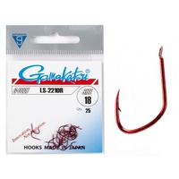 Крючки Gamakatsu LS-2210R Hooks Red, разм. 18 (25шт)