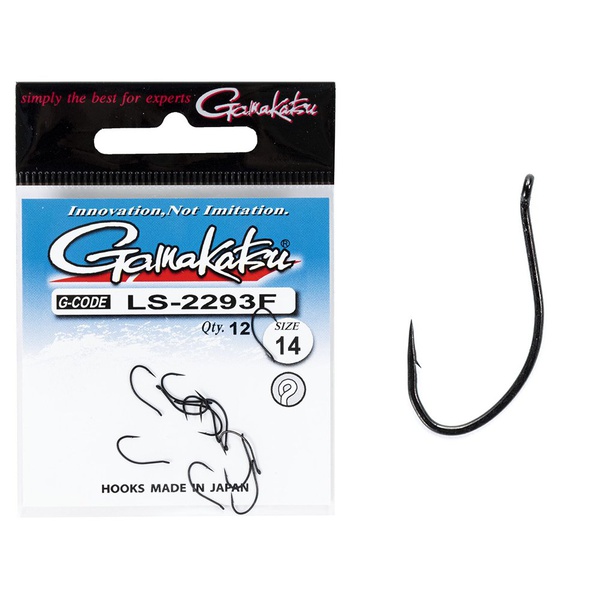 Крючки Gamakatsu LS-2293F New Label Eyed Hooks Black разм. 14 (11шт)