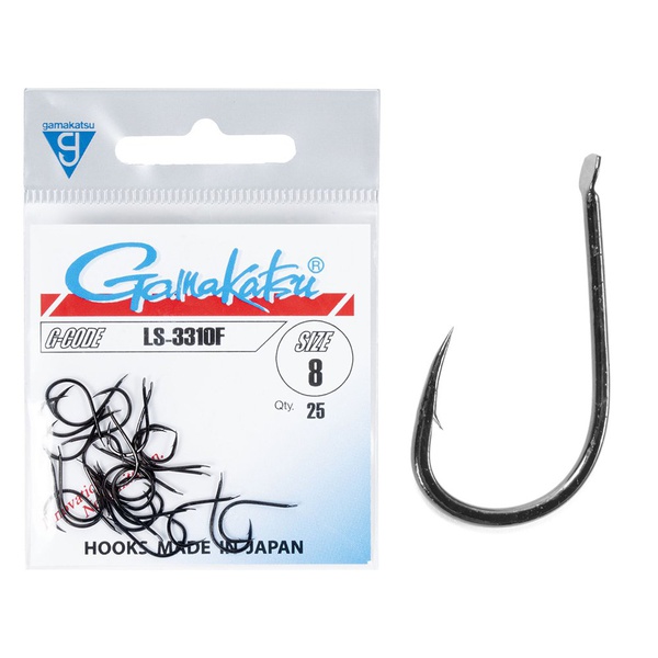Крючки Gamakatsu LS-3310F Hooks Black разм. 08 (25шт)